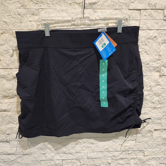 NWT Columbia Black All Seasons Athletic Ruched Skort XL - Picture 1 of 9